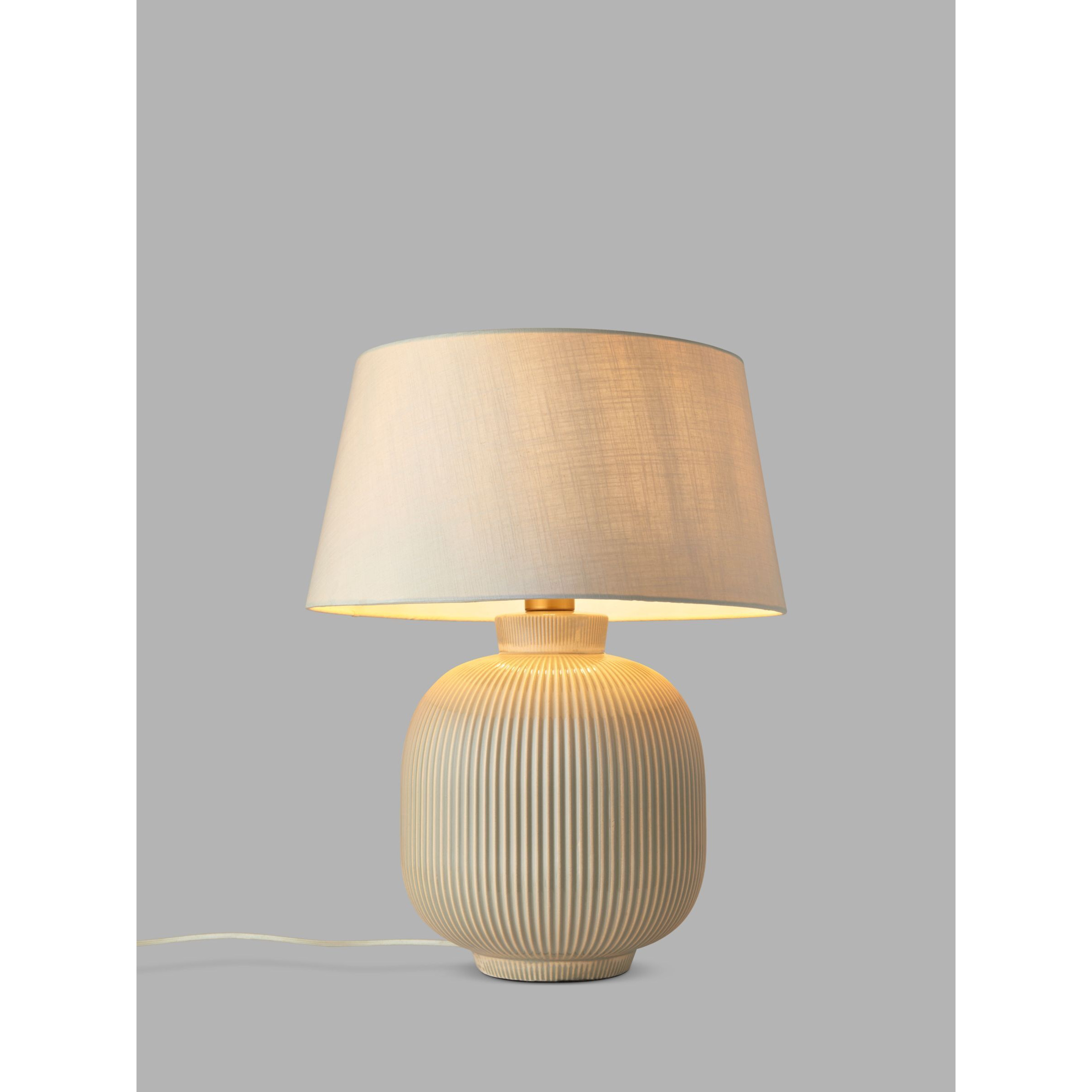 John Lewis Country Rib Table Lamp, Cream - image 1