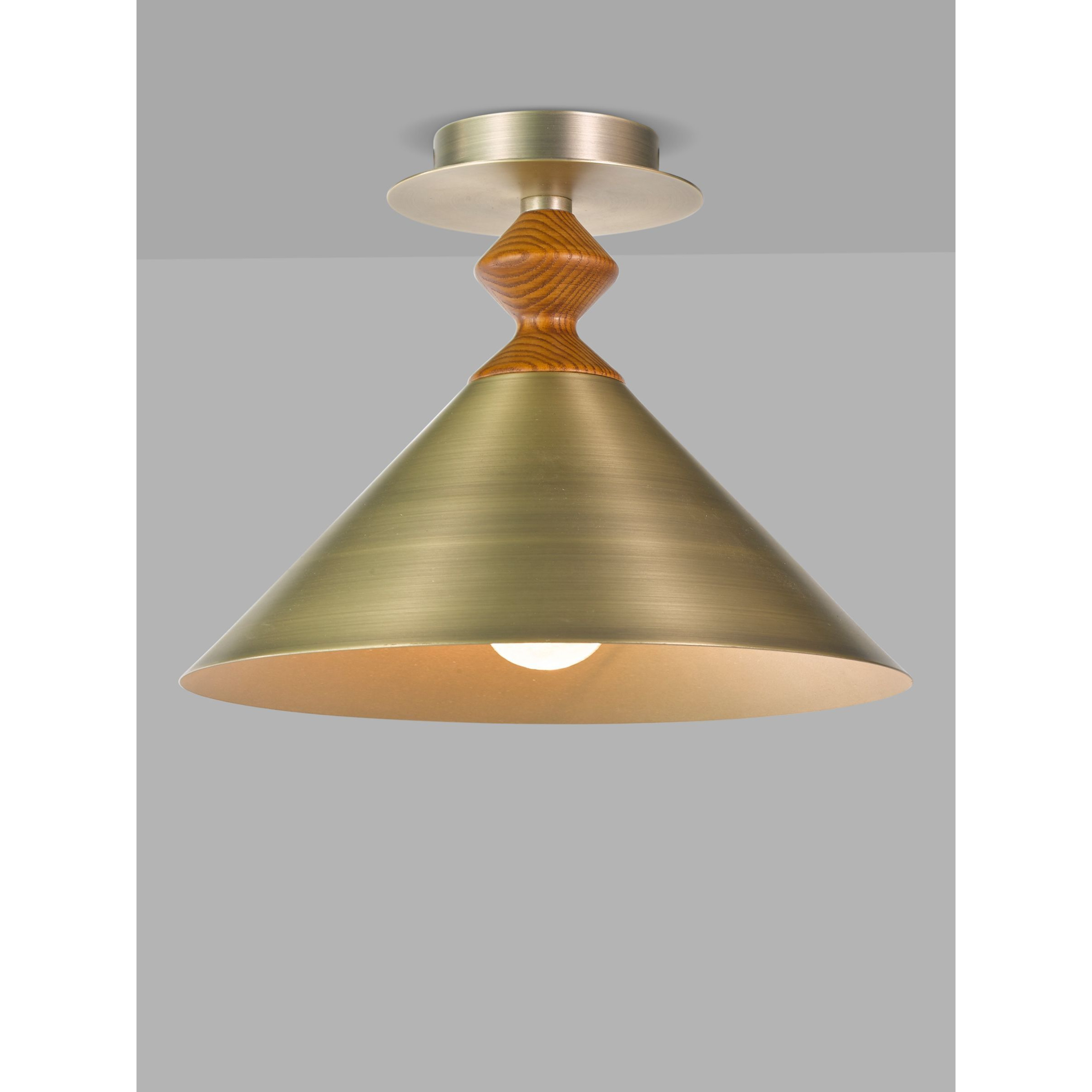 Swoon Franklin Flush Ceiling Light, Antique Brass - image 1