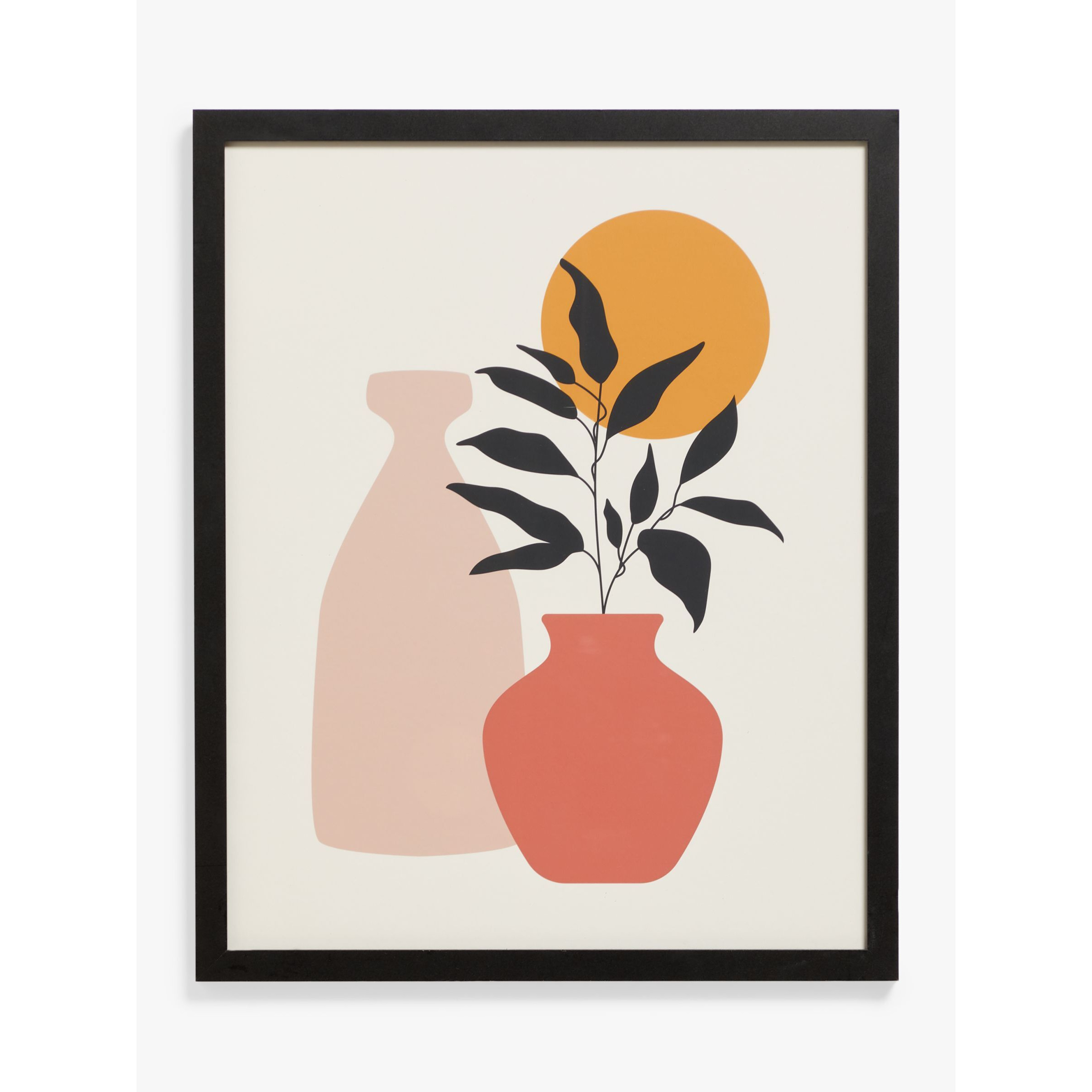John Lewis ANYDAY Plants Framed Print, 51 x 41cm, Pink/Multi