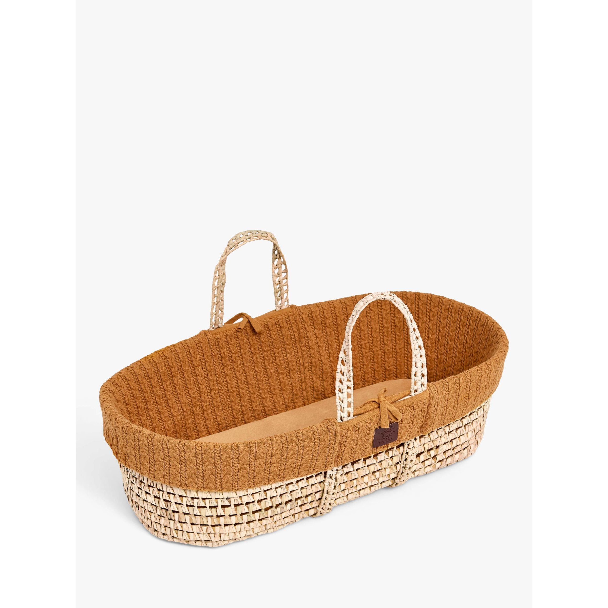 The Little Green Sheep Organic Knitted Moses Basket & Mattress - image 1
