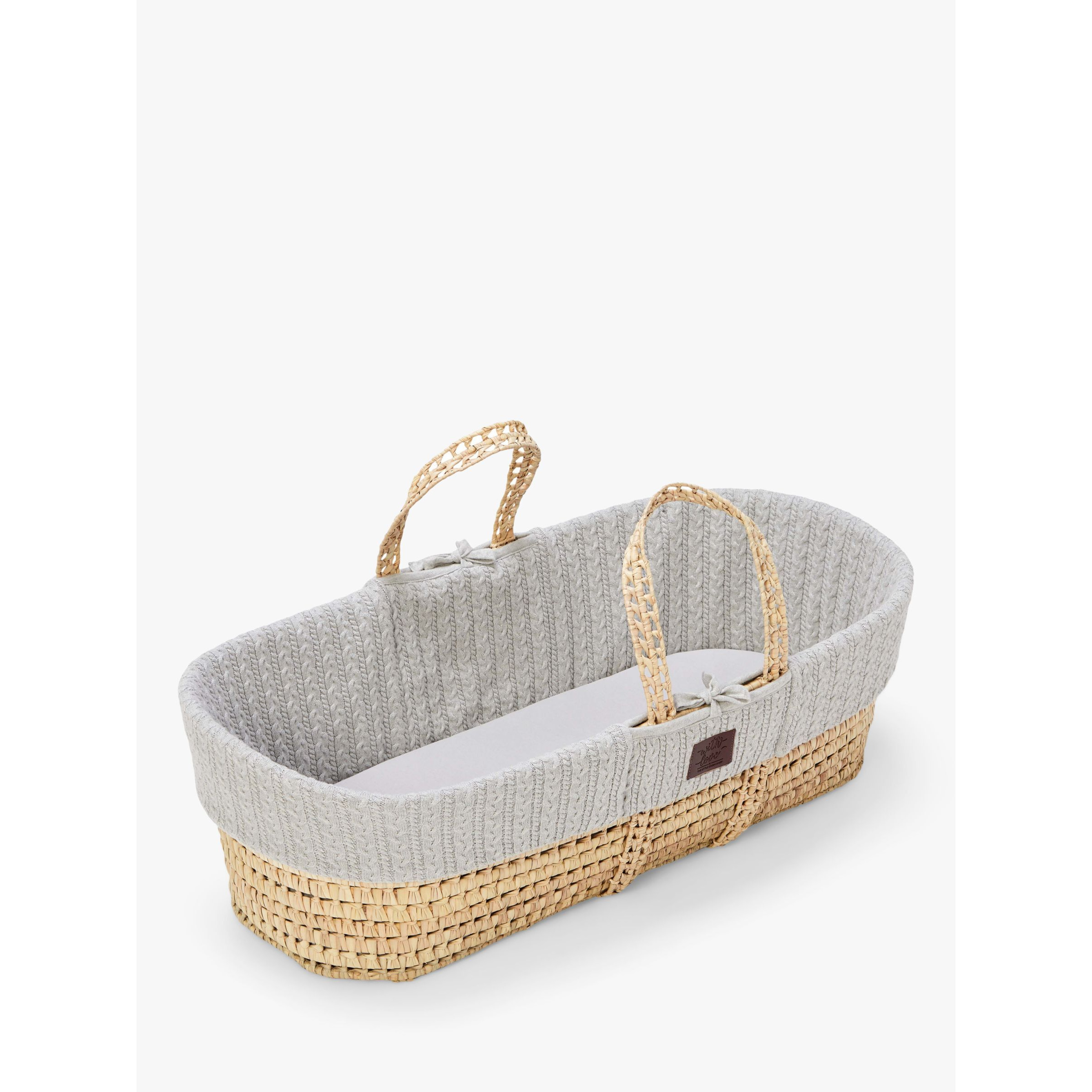 The Little Green Sheep Organic Knitted Moses Basket & Mattress - image 1