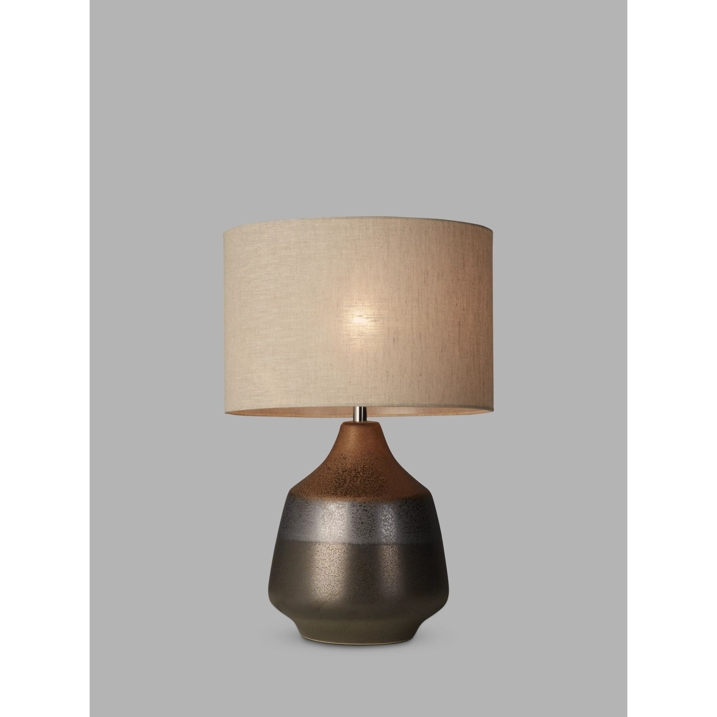 John Lewis Delaney Ceramic Table Lamp, Bronze Glaze - image 1