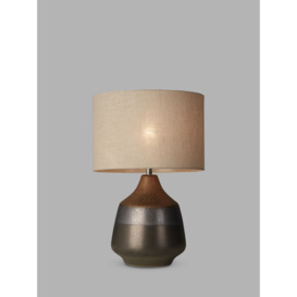 John Lewis Delaney Ceramic Table Lamp, Bronze Glaze - thumbnail 1