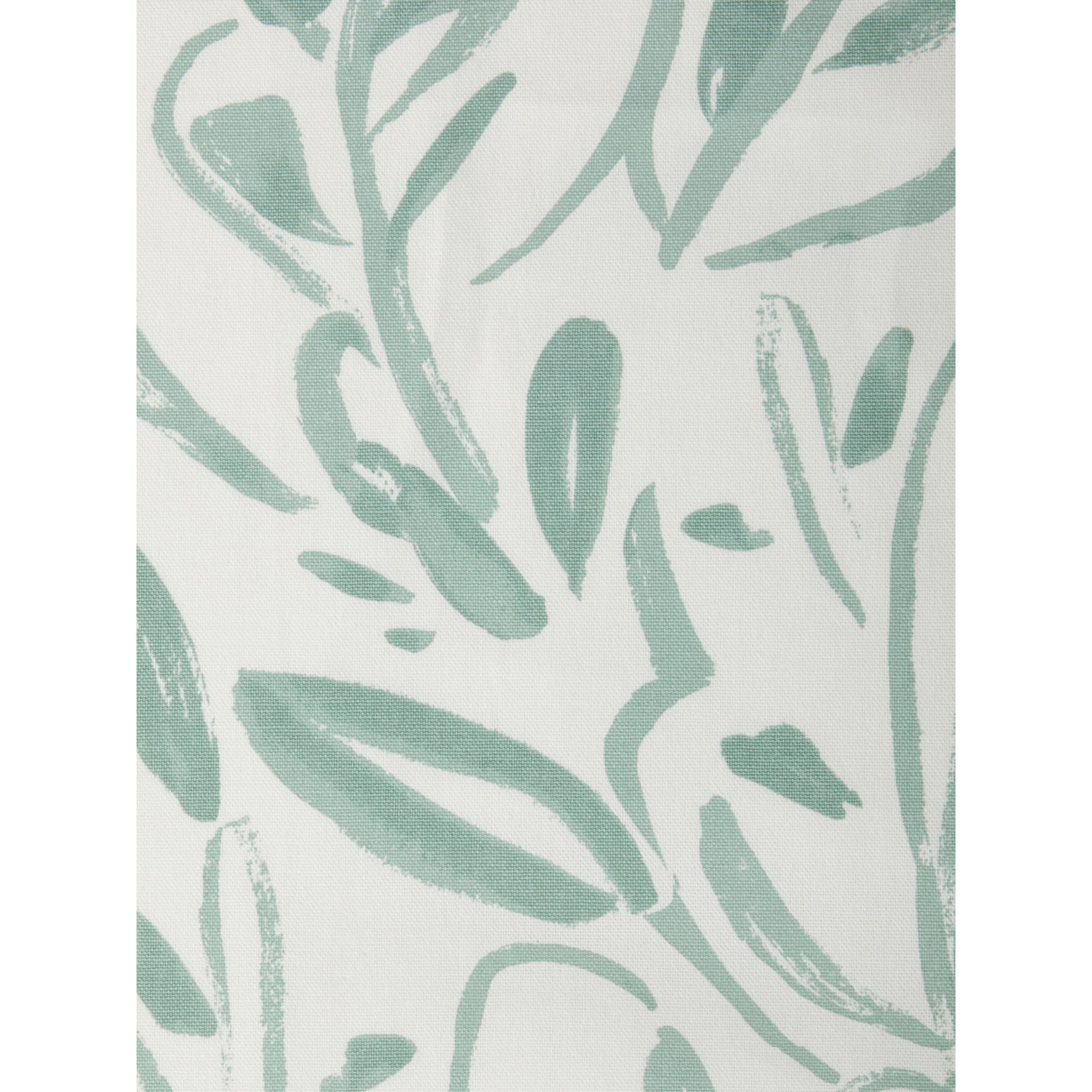 John Lewis Painted Leaves Made to Measure Curtains or Roman Blind, Dusty Green - image 1