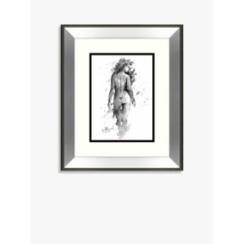 Joanne Boon Thomas - 'Female Study 1' Framed Print & Mount, 60.5 x 50.5cm, Grey