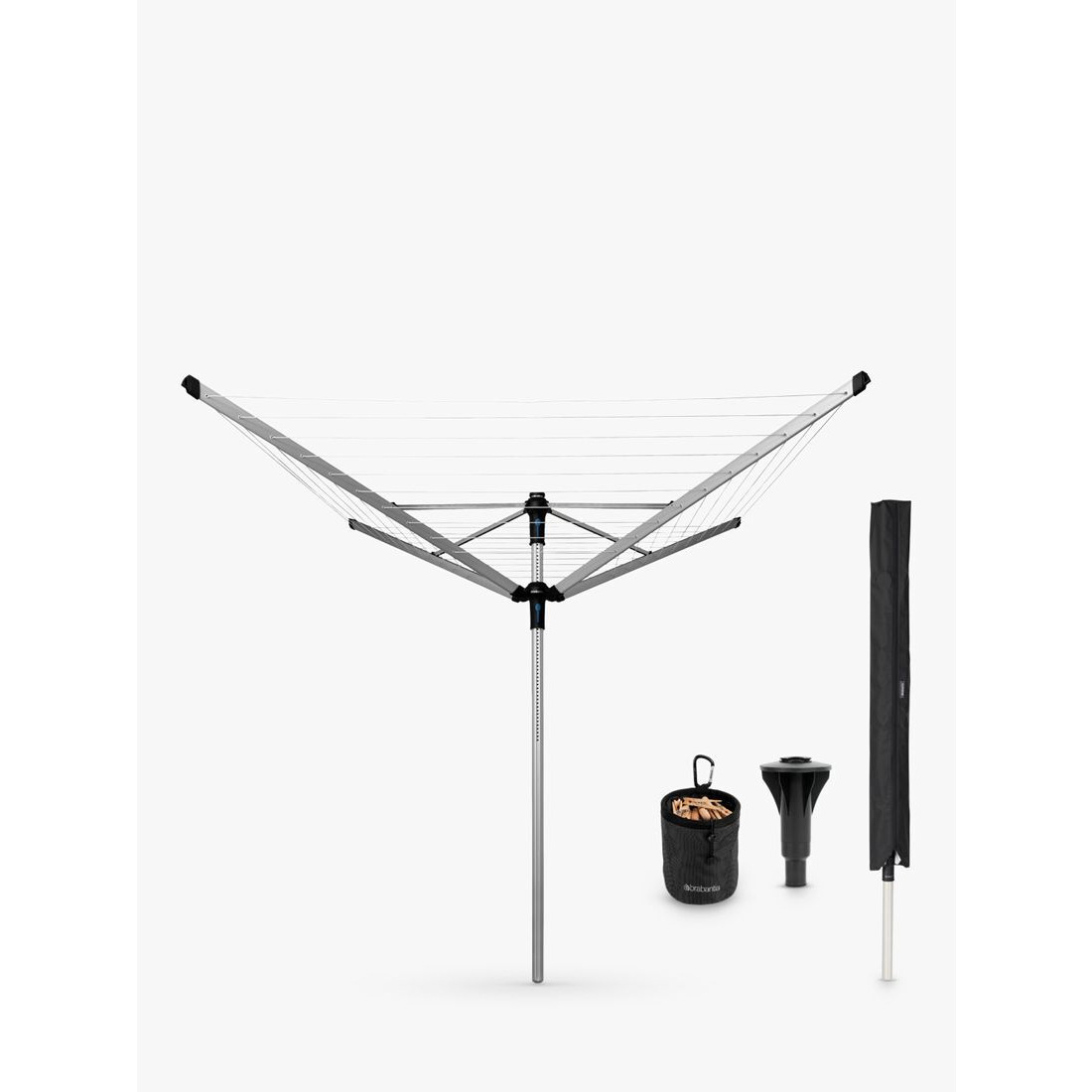 Brabantia Lift-O-Matic Advance Rotary Airer with Concrete Tube and Cover, 50m - image 1