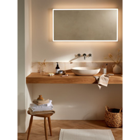 John Lewis Aura Wall Mounted Illuminated Bathroom Mirror - thumbnail 2