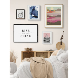 EAST END PRINTS Honeymoon Hotel 'Rise and Shine' Framed Print