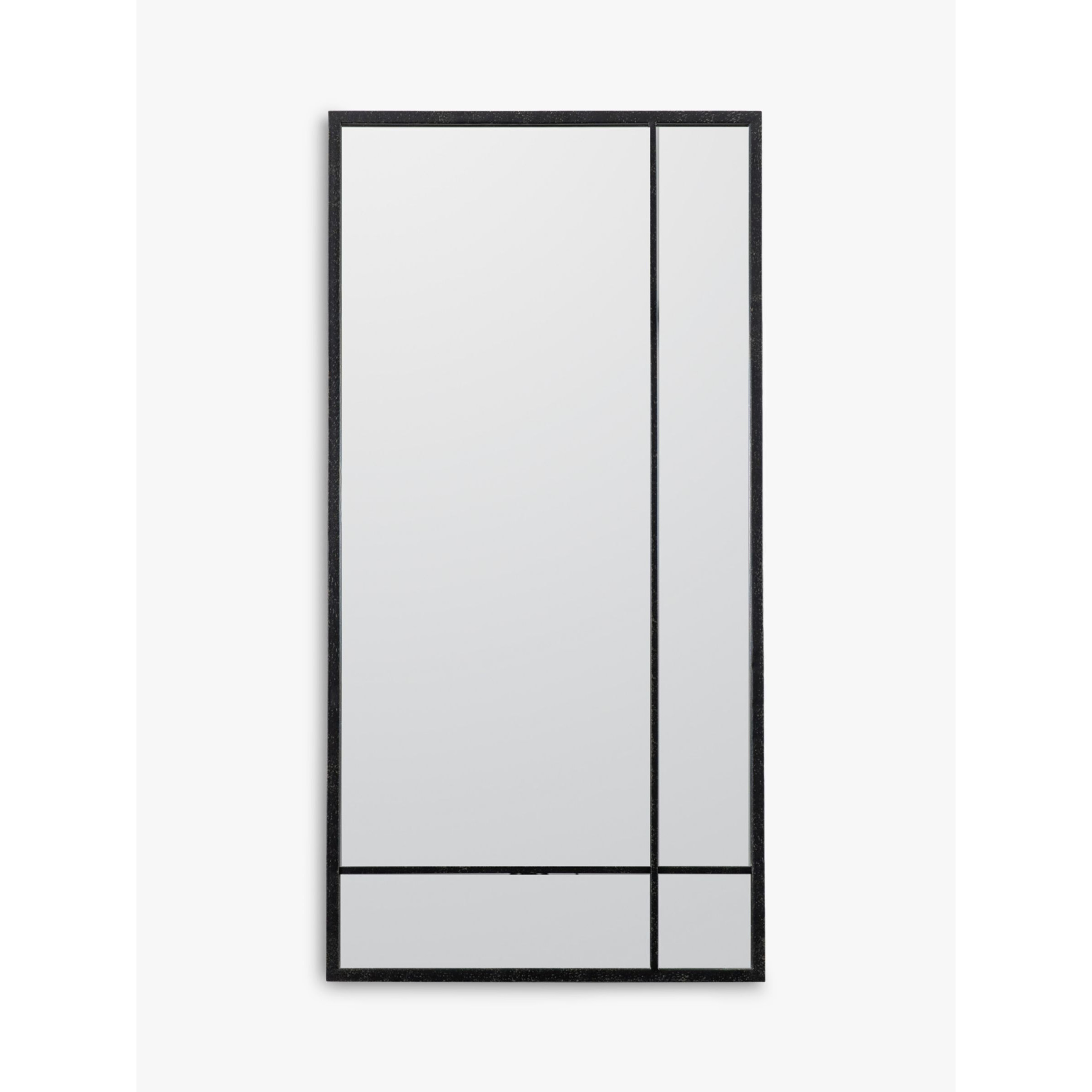 Gallery Direct Fruili Rectangular Metal Frame Wall Mirror, 100 x 50cm, Black - image 1