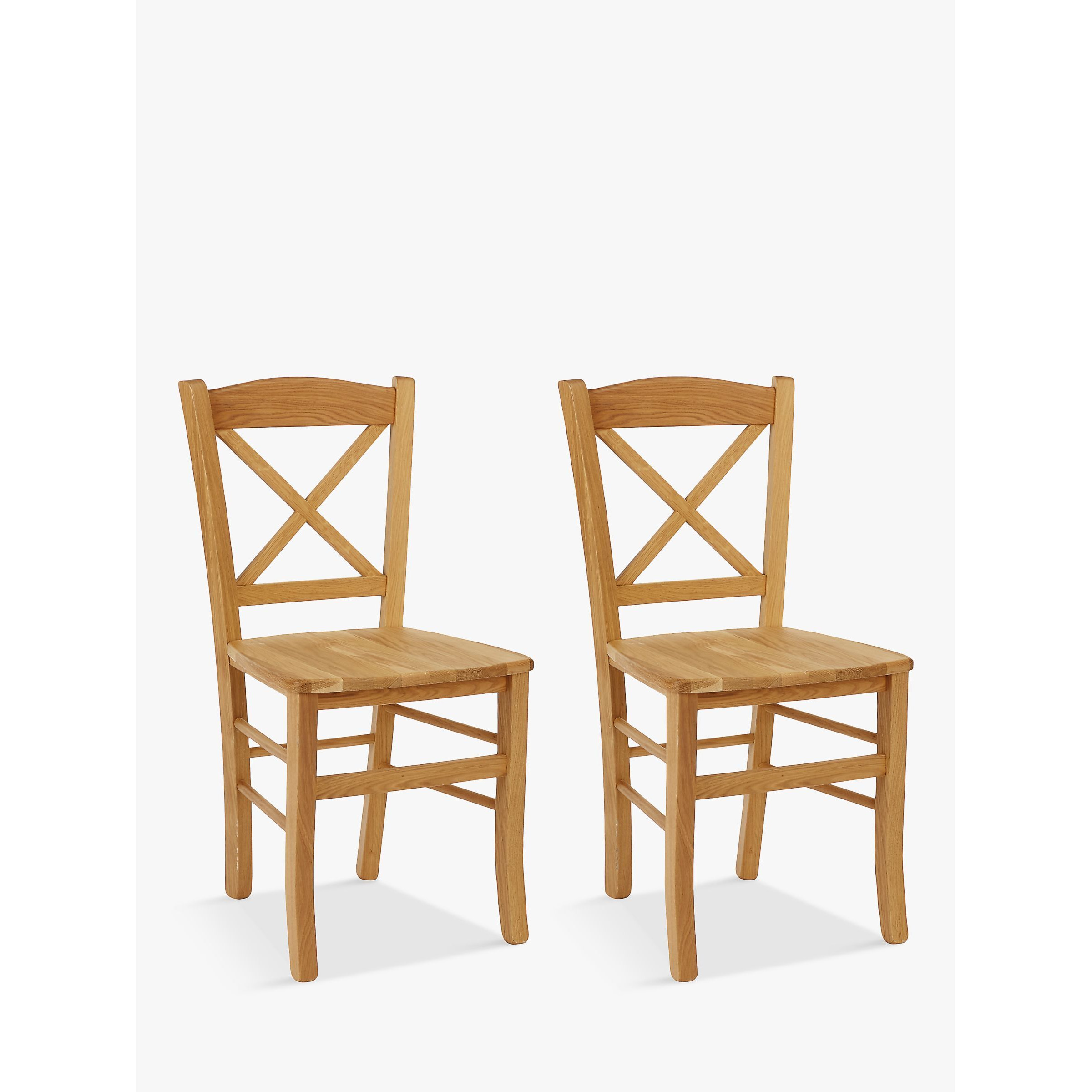 John Lewis ANYDAY Clayton Beech Wood Dining Chairs, Set of 2 - image 1