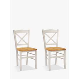 John Lewis ANYDAY Clayton Beech Wood Dining Chairs, Set of 2