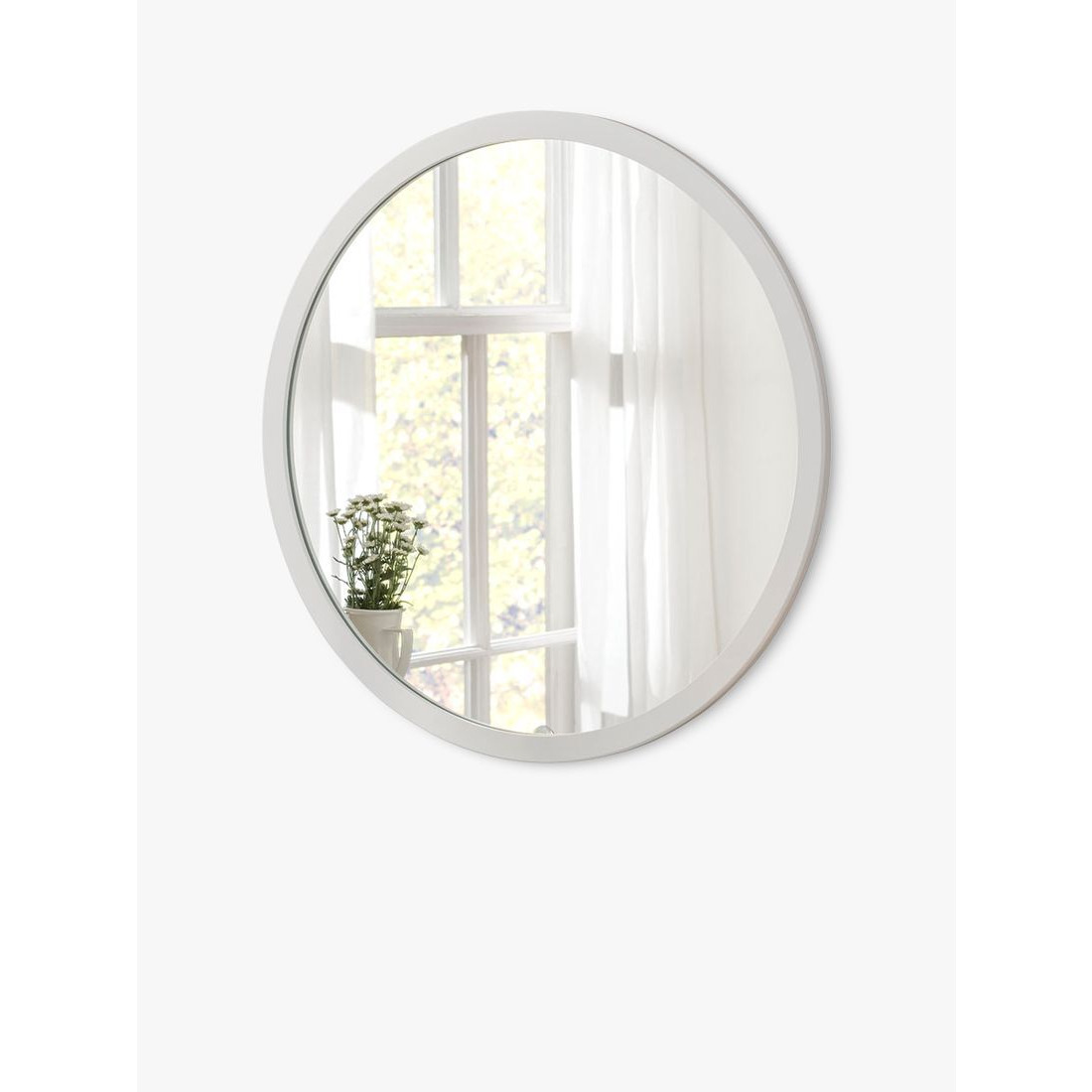 Yearn Classic Round Wood Frame Wall Mirror - image 1