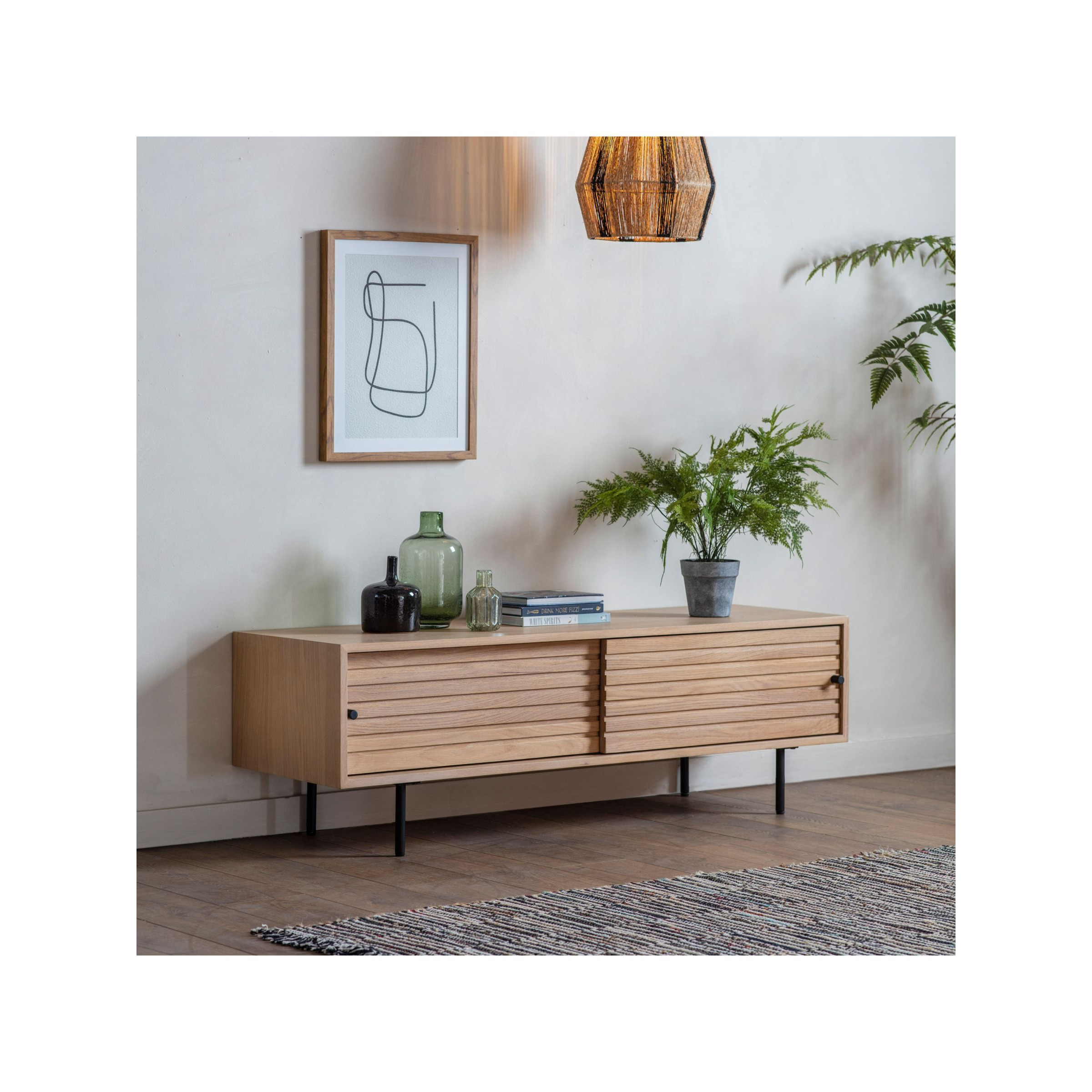 Gallery Direct Foxley TV Stand, Oak - image 1