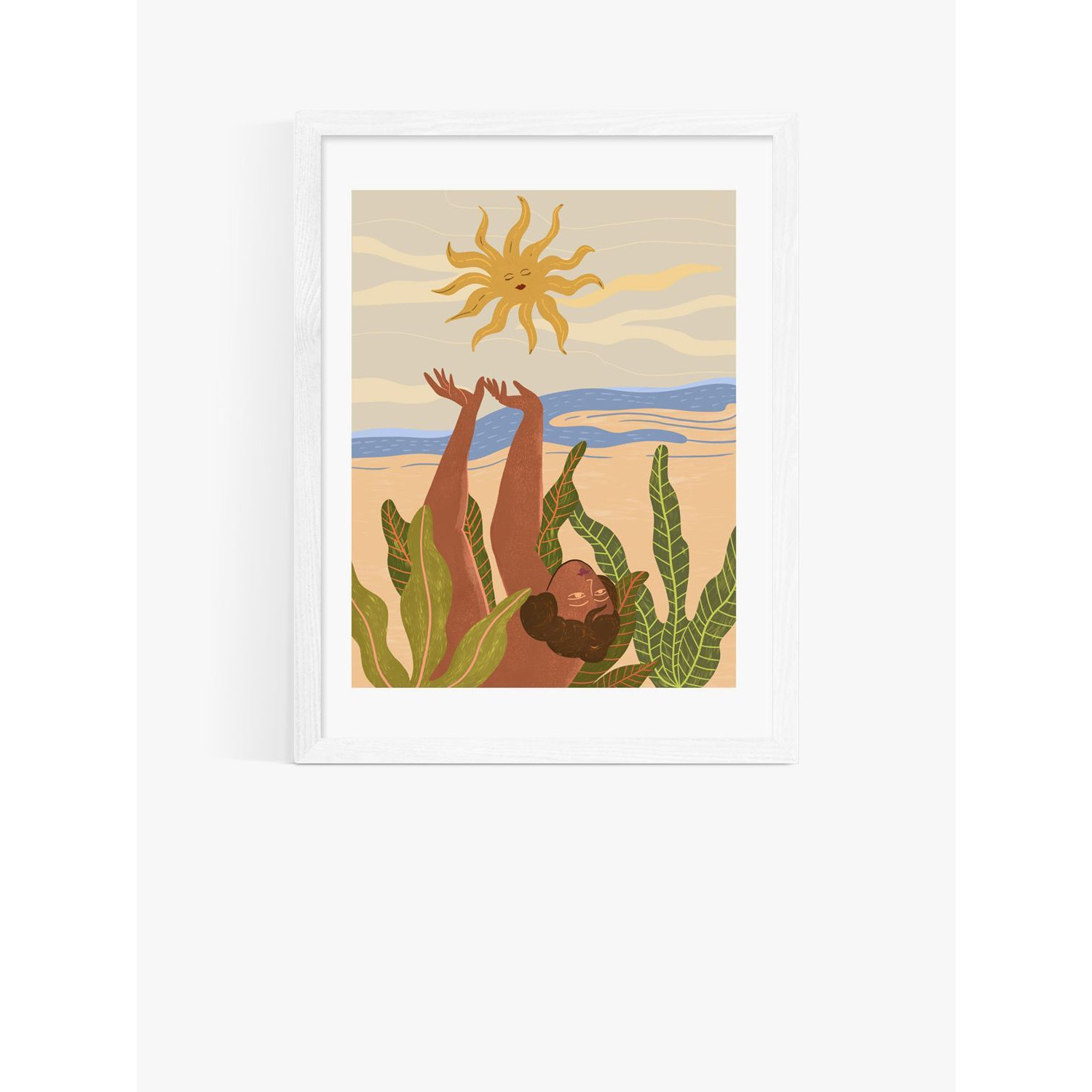 EAST END PRINTS Arty Guava 'Worship the Sun' Framed Print - image 1