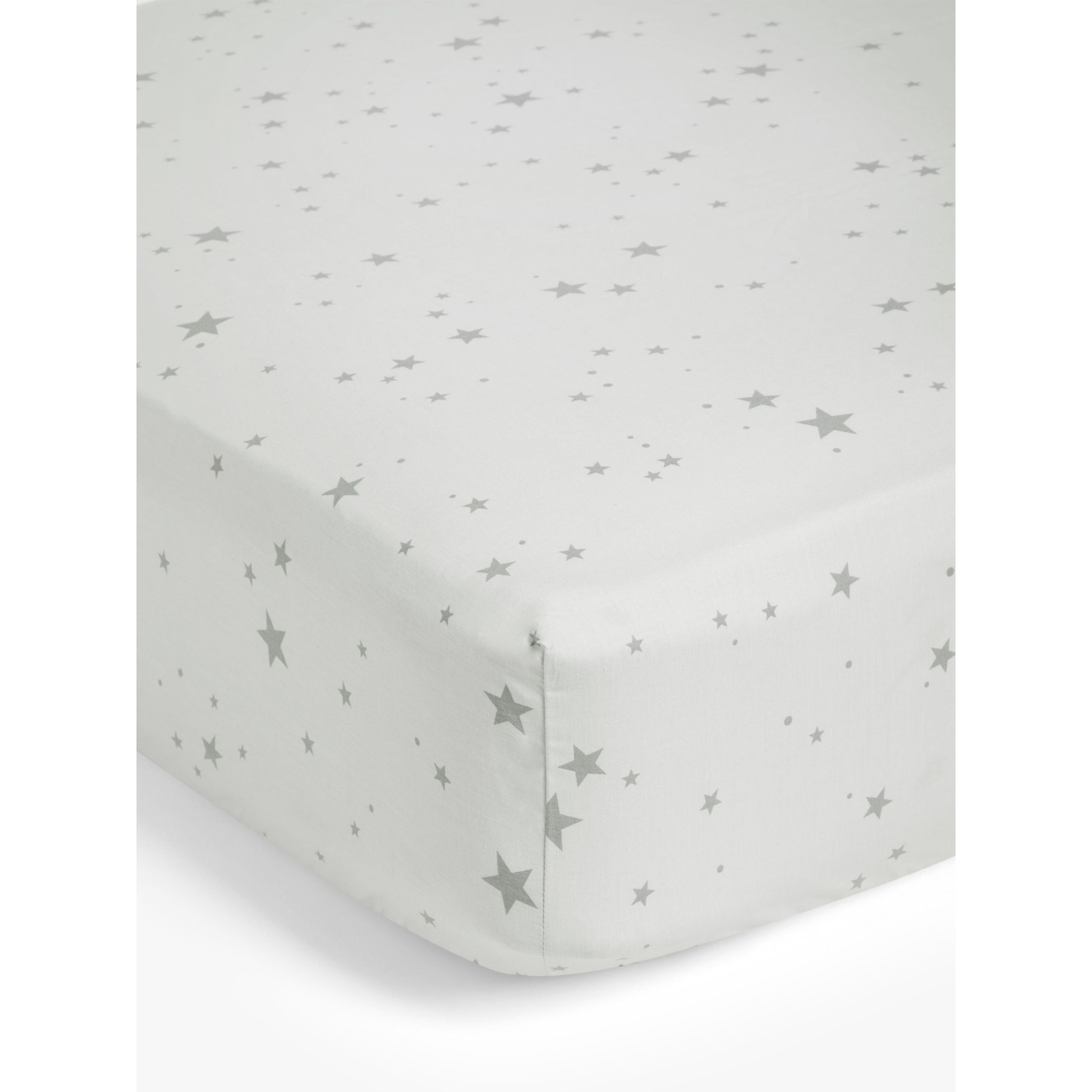 little home at John Lewis Star Print Fitted Sheet, Single