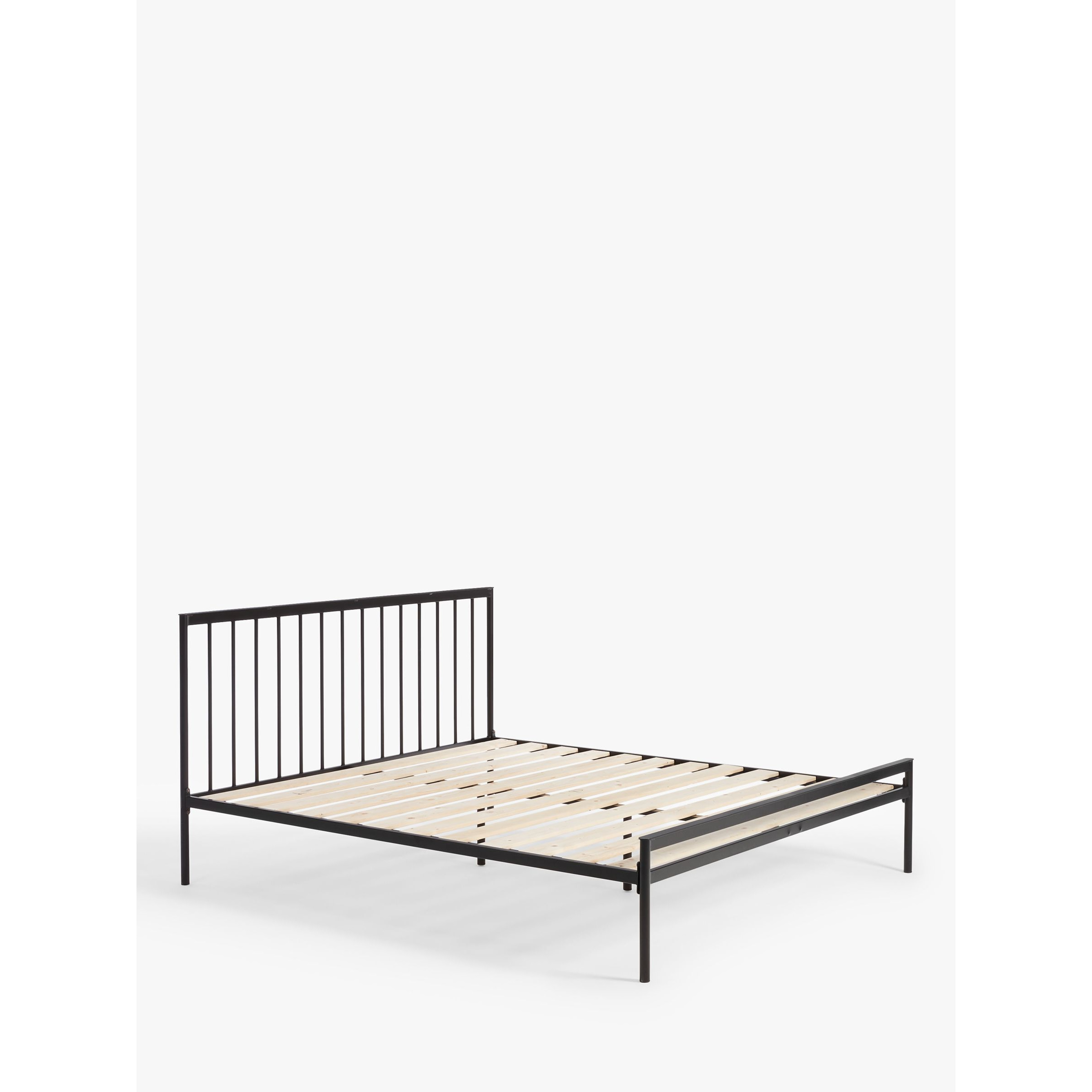 John Lewis Spindle Metal Bed Frame, King Size, Black