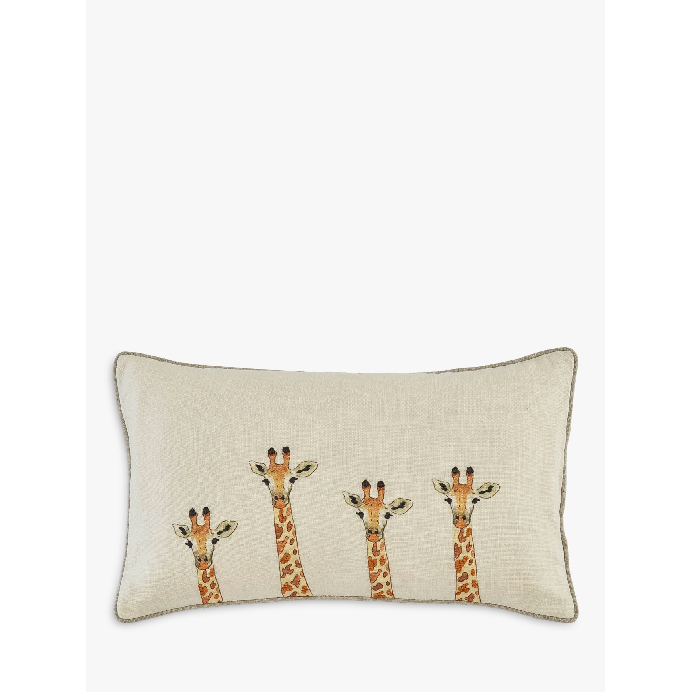 Sophie Allport Giraffe Cushion, Natural