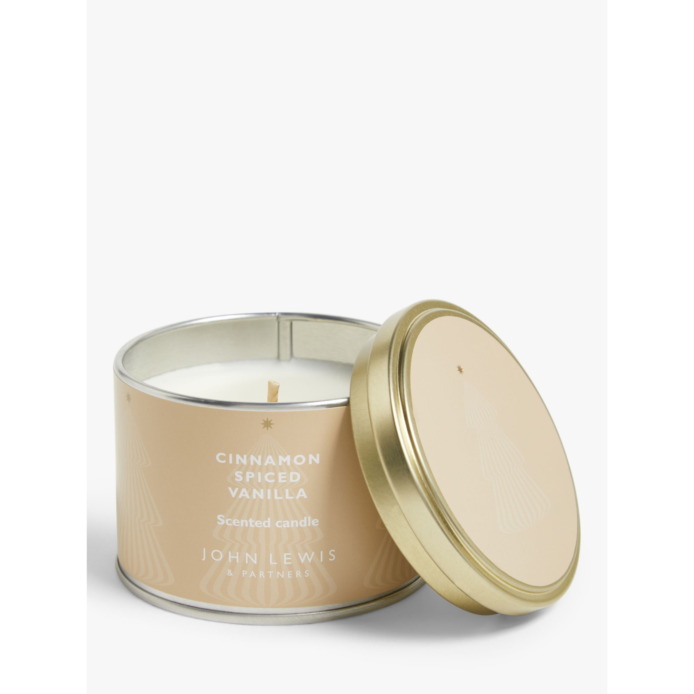 John Lewis Cinnamon Spiced Vanilla Tin Scented Candle, 213g - image 1