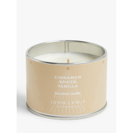 John Lewis Cinnamon Spiced Vanilla Tin Scented Candle, 213g - thumbnail 2
