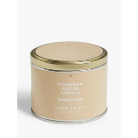 John Lewis Cinnamon Spiced Vanilla Tin Scented Candle, 213g - thumbnail 3