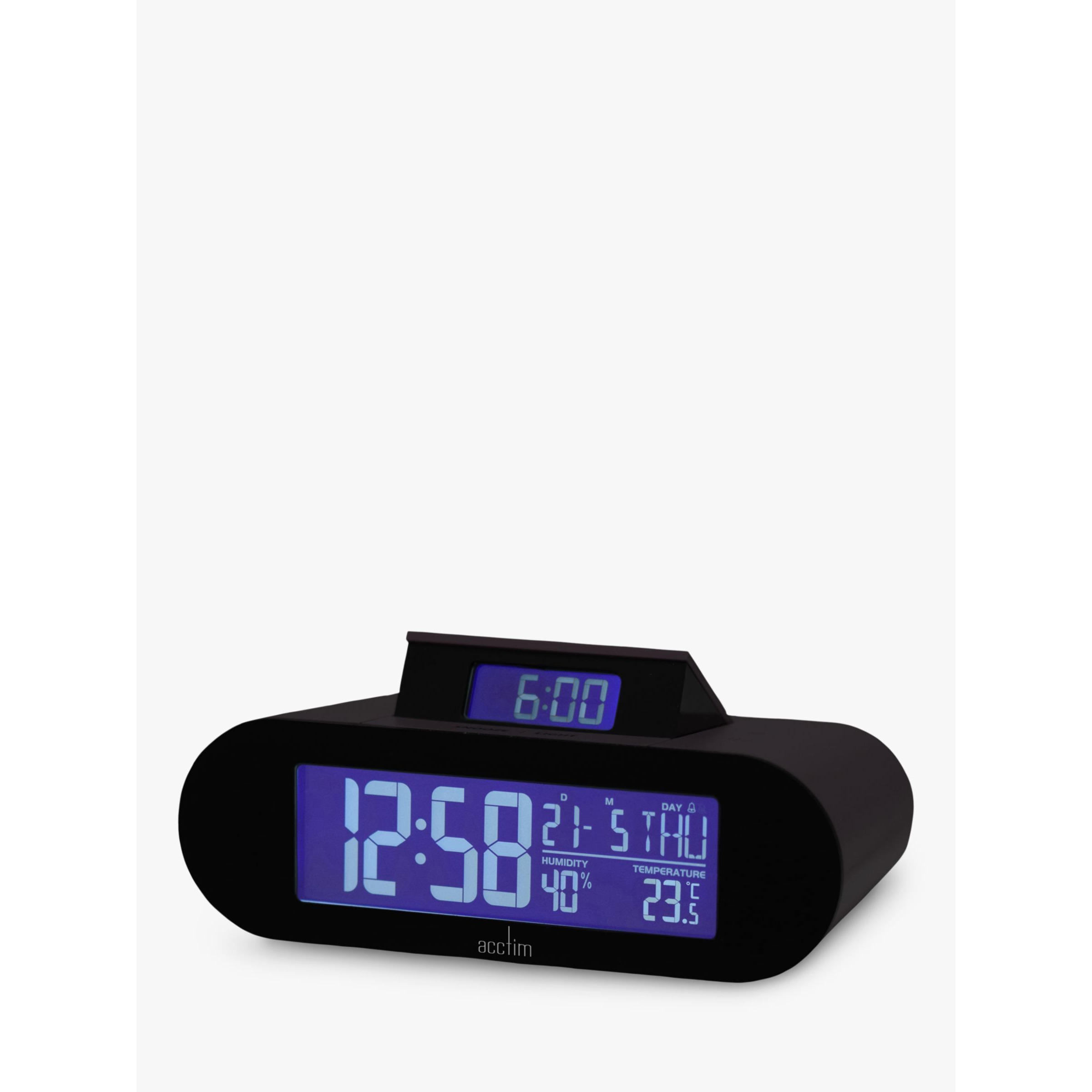 Acctim Kian Pop Up LCD Digital Alarm Clock, 15cm - image 1