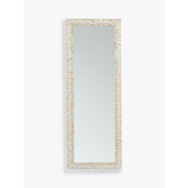 John Lewis Mother Of Pearl Frame Leaner/ Wall Mirror, 180 x 65cm