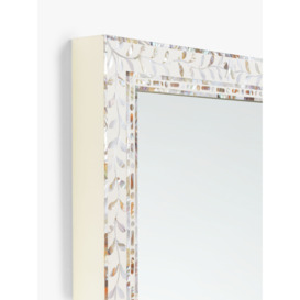 John Lewis Mother Of Pearl Frame Leaner/ Wall Mirror, 180 x 65cm - thumbnail 2