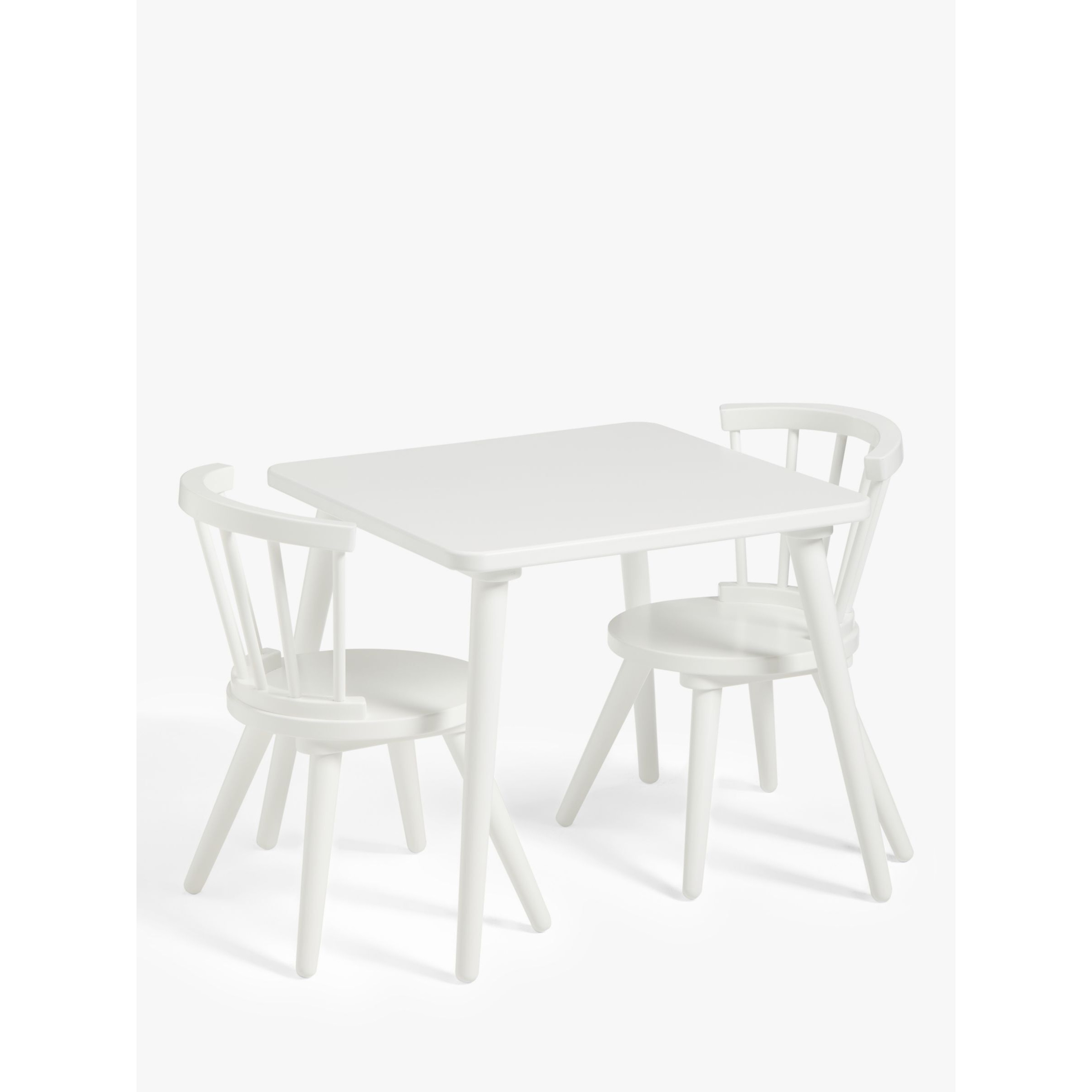 John Lewis Kids' Spindle Table and Chairs Set, White - image 1