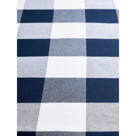 John Lewis Large Check Cotton Tablecloth, Dark Blue - thumbnail 3