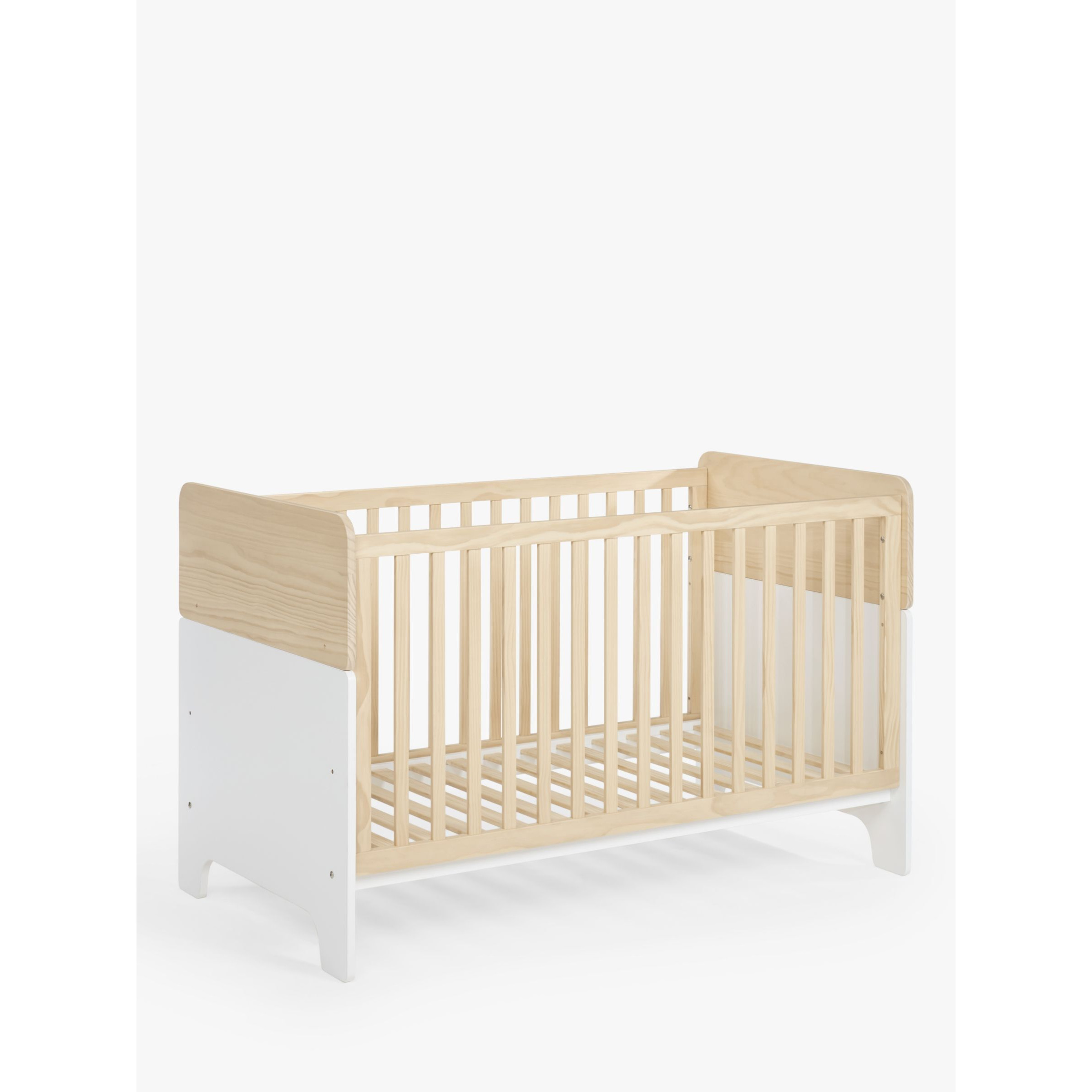 John Lewis Odin 2- in-1 Cotbed, White/Neutral - image 1