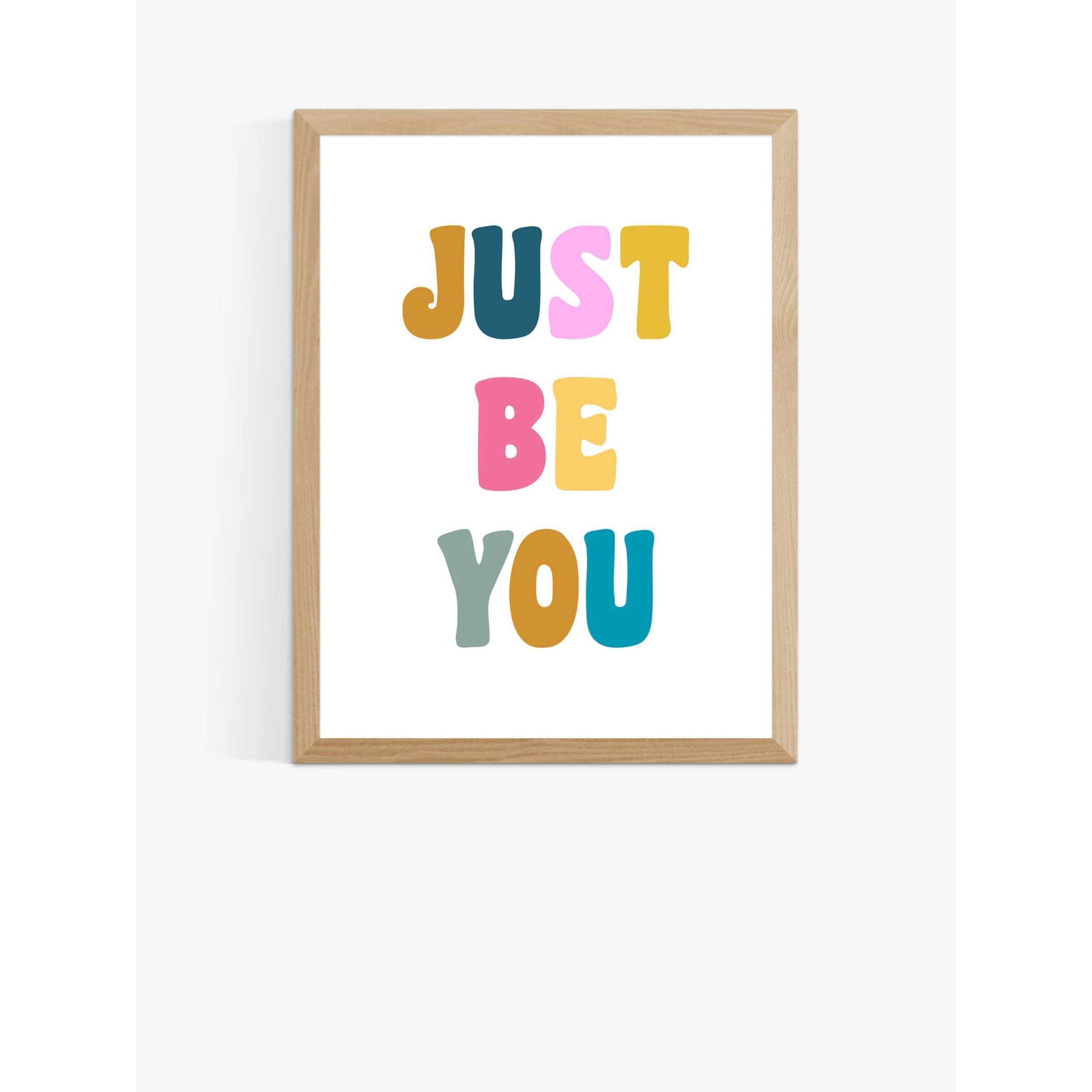 EAST END PRINTS apricot+birch 'Just Be You' Framed Print