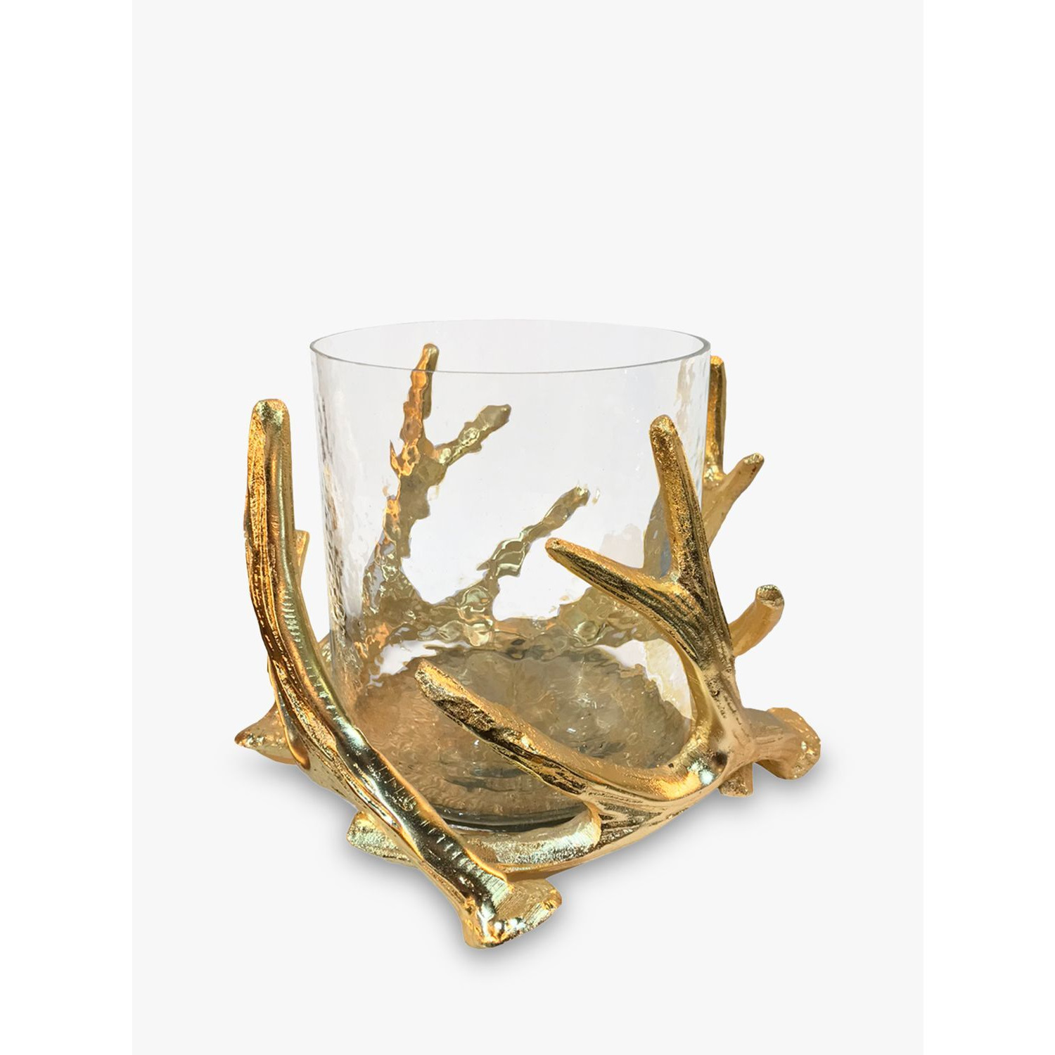 Culinary Concepts Antler Medium Hurricane Candle Holder, Gold - image 1