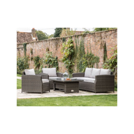 Gallery Direct Milson 5-Seater Height Adjustable Garden Dining Table & Chairs Set - thumbnail 2