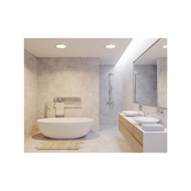 Nordlux Oja 29 Flush Bathroom Ceiling Light, White/Chrome - thumbnail 2