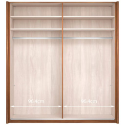 John Lewis Elstra 200cm Wardrobe with Glass and Mirrored Sliding Doors - thumbnail 3