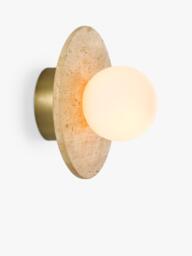 John Lewis Bowl Marble Wall Light, Travertine - thumbnail 4