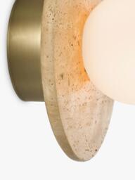 John Lewis Bowl Marble Wall Light, Travertine - thumbnail 5