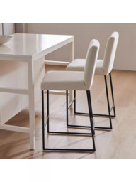 west elm Range Counter Stool, Alabaster/Dark Bronze - thumbnail 3