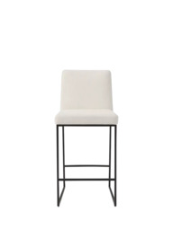 west elm Range Counter Stool, Alabaster/Dark Bronze - thumbnail 4