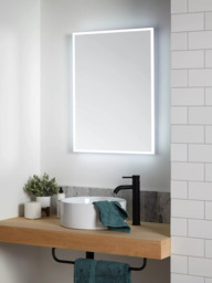 John Lewis Aura Wall Mounted Illuminated Bathroom Mirror - thumbnail 4