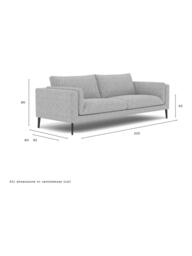 The Conran Shop Dove 3 Seater Sofa, Black Legs, Boho - thumbnail 6