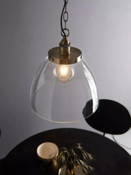 Bay Lighting Carter Grand Single Pendant Ceiling Light, Brass - thumbnail 3