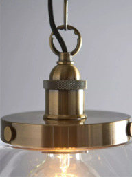 Bay Lighting Carter Grand Single Pendant Ceiling Light, Brass - thumbnail 5