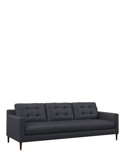 John Lewis Draper II Grand 4 Seater Leather Sofa, Dark Leg - image 1