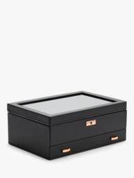 WOLF Axis Vegan Leather 10 Piece Watch Box with Storage, Copper - thumbnail 2