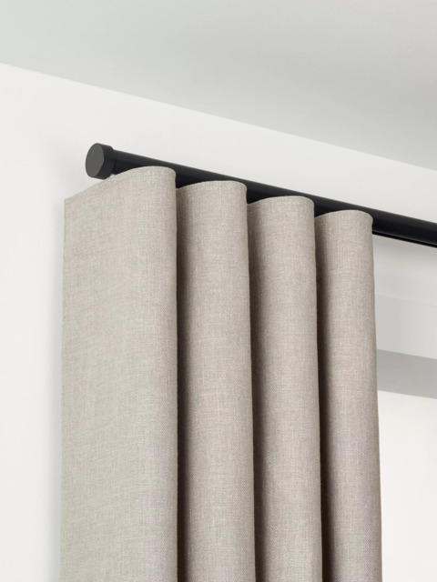 John Lewis Made to Order Select Curl Gliding Curtain Pole with Stud Finial, Wall Fix, Dia.30mm - image 1