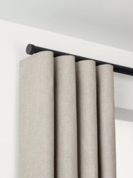 John Lewis Made to Order Select Curl Gliding Curtain Pole with Stud Finial, Wall Fix, Dia.30mm