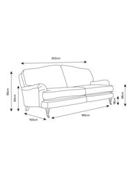 Laura Ashley Lynden Large 3 Seater Sofa, Oak Leg - thumbnail 5