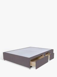 John Lewis Non-Sprung Upholstered Continental 2+2 Drawer Divan Base, Small Double - thumbnail 2
