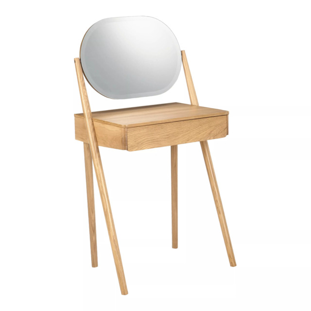 John Lewis Bow Dressing Table & Mirror, Natural - image 1